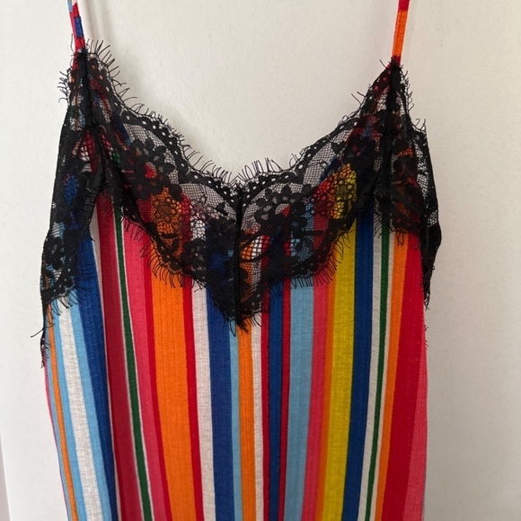 ZARA colorful tanktop with black lace! - Picture 2 of 5